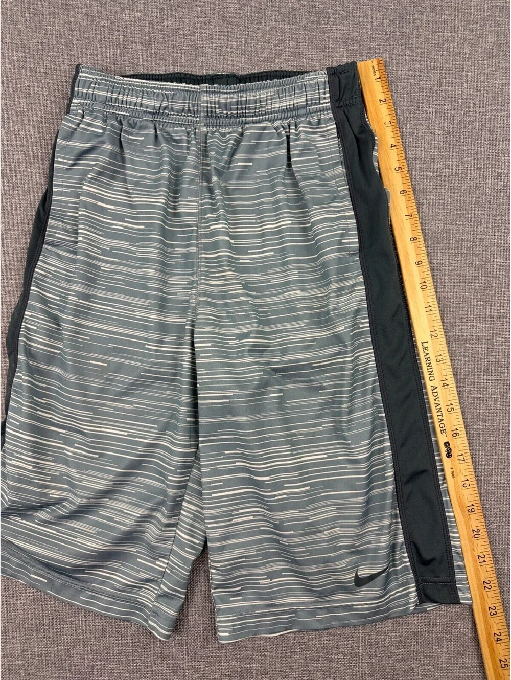 Nike Athletic Performance Gray/White/Black Shorts Boys Size XL Dri-Fit